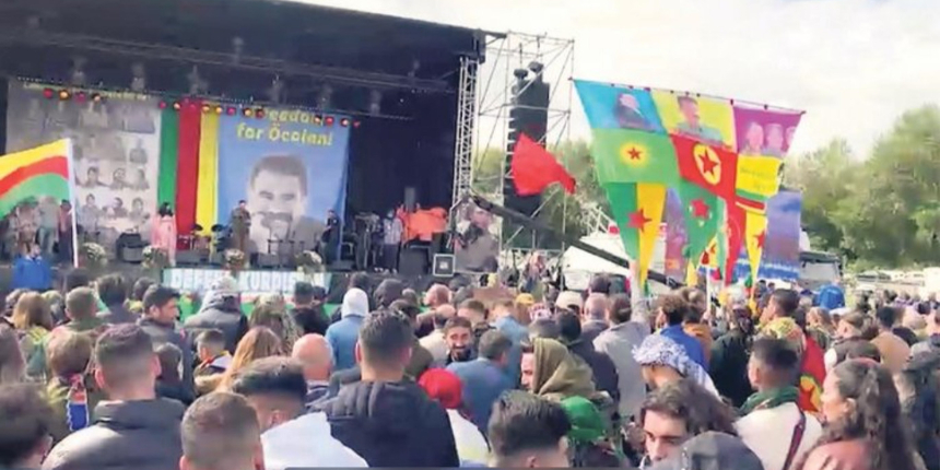 Kanlı terör örgütü PKK sempatizanlarından sözde festival! Terör propagandası yapıldı...