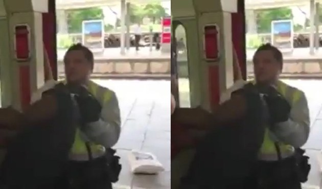 Almanya'da siyahi yolcuya adeta işkence yaptılar/Video...
