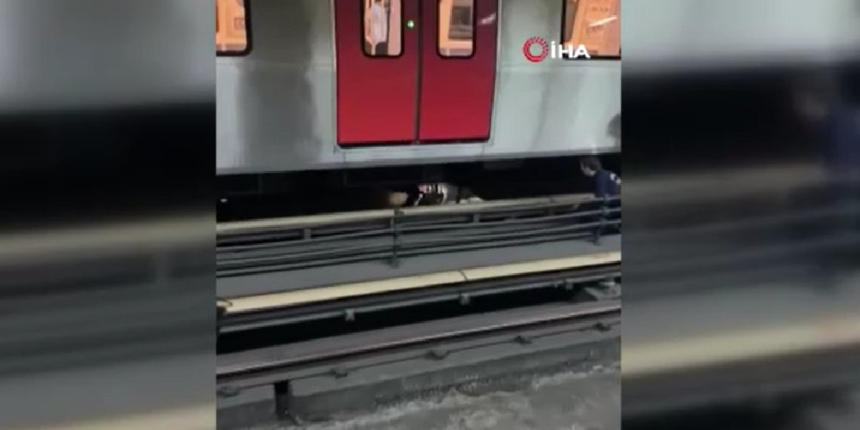 Ankara metrosunda raylara atlayan şahıs yaralı olarak kurtarıldı