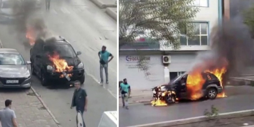 Ümraniye’de cinnet getiren şahıs aracını ateşe verdi: 1 ölü, 3 yaralı