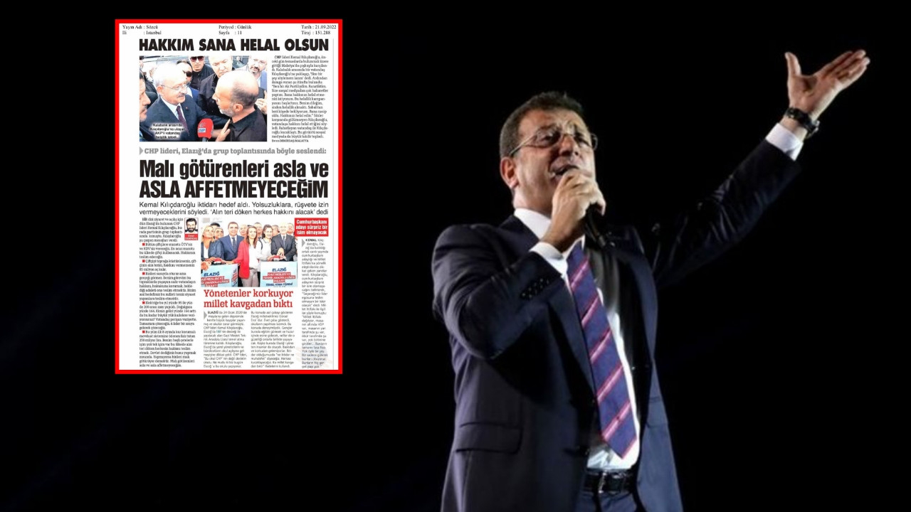 CHP medyasında bir şeyler oluyor: Sözcü Gazetesi'nden Ekrem İmamoğlu'na sansür!