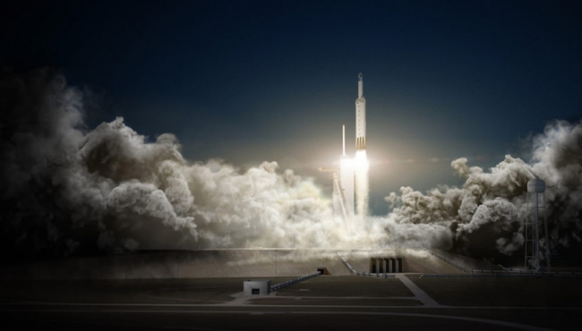 Dünyanın en güçlü roketi 'Falcon Heavy'nin fırlatılma anı...