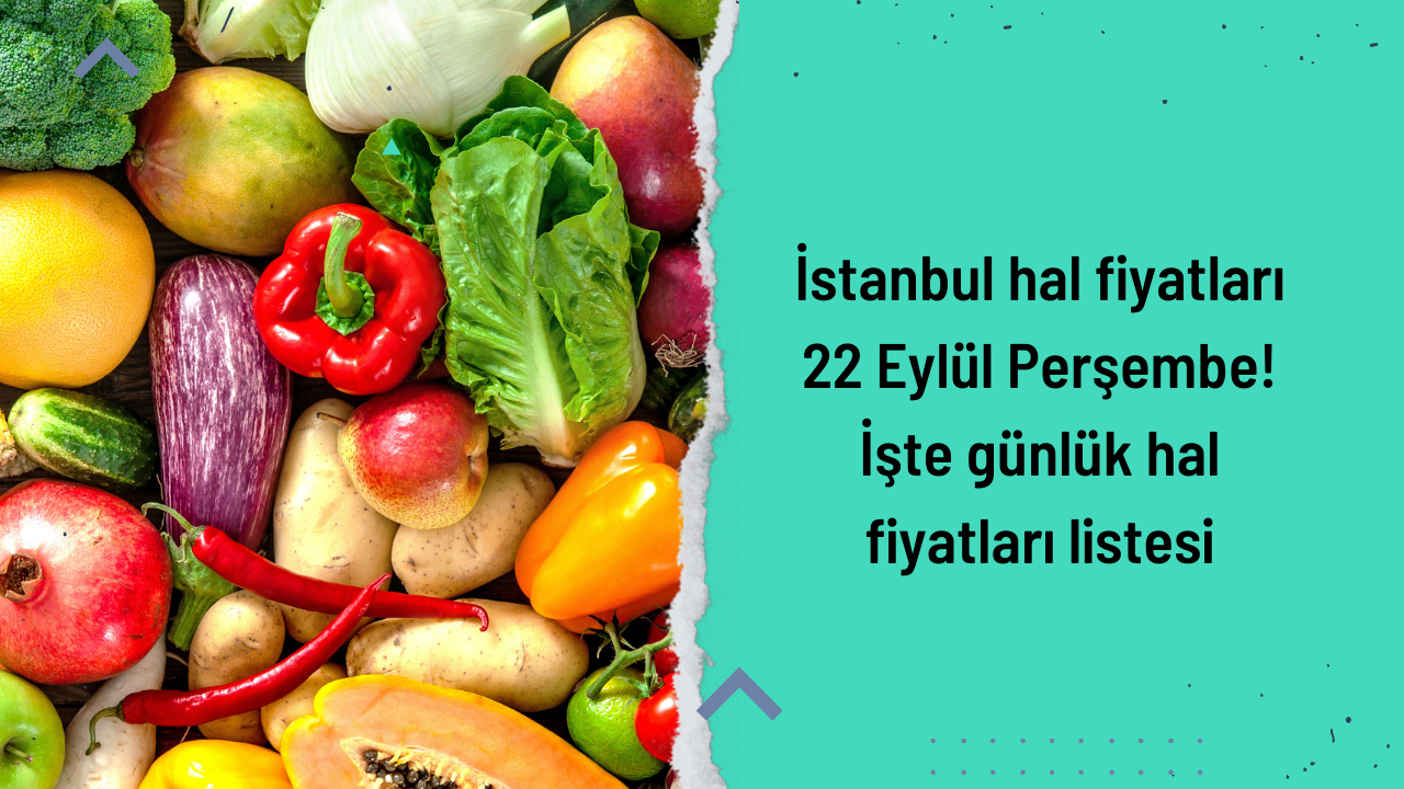 İstanbul hal fiyatları 22 Eylül Perşembe! İşte günlük hal fiyatları listesi