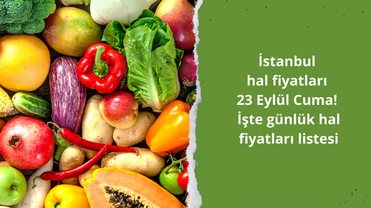 İstanbul hal fiyatları 23 Eylül Cuma! İşte günlük hal fiyatları listesi
