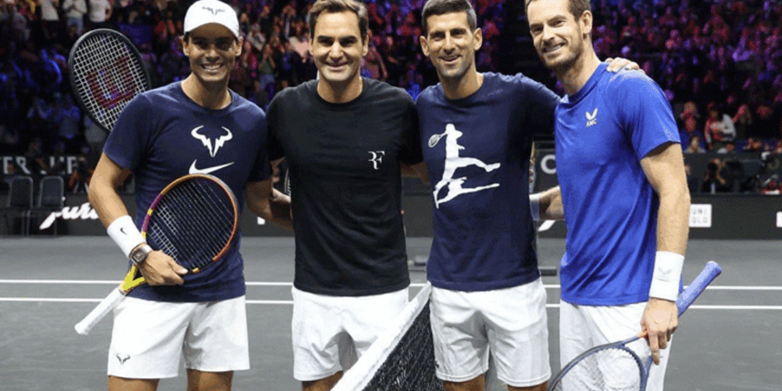Efsaneye veda! Roger Federer son maçında Nadal, Djokovic ve Murray ile birlikte kortta