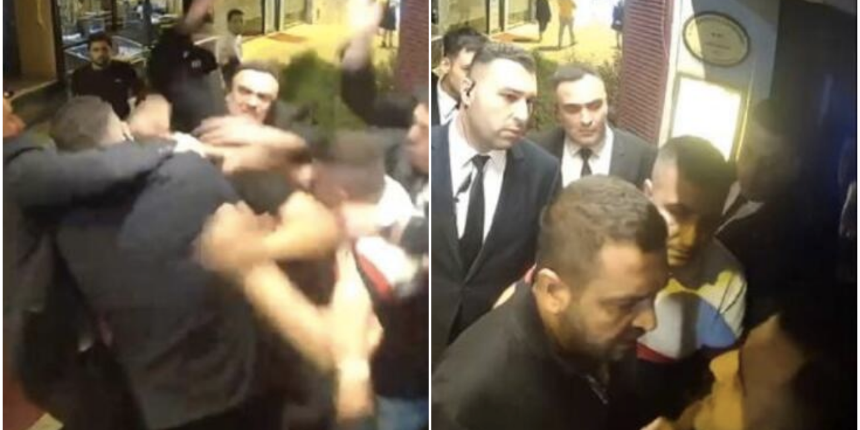 Eğlence mekanı önünde 'takım elbiseliler' dehşeti! 1'i kadın 3 kişiye dayak attılar