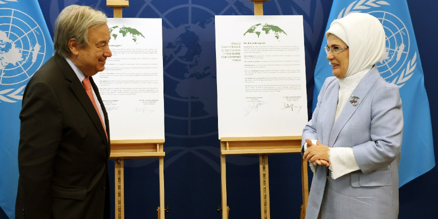 BM Genel Sekreteri Guterres'ten Emine Erdoğan'a "sıfır atık" teşekkürü