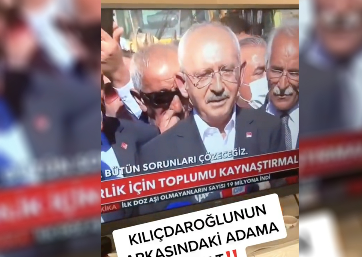 Burnunu karıştıran vatandaş elini Kılıçdaroğlu'nun ceketine sildi