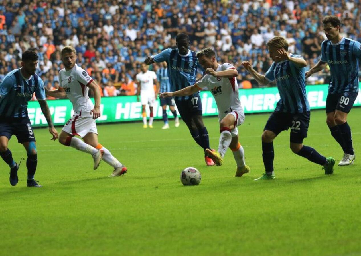 Adana Demirspor - Galatasaray maçında bir ilk yaşandı! Kaçan goller ise saç baş yoldurttu