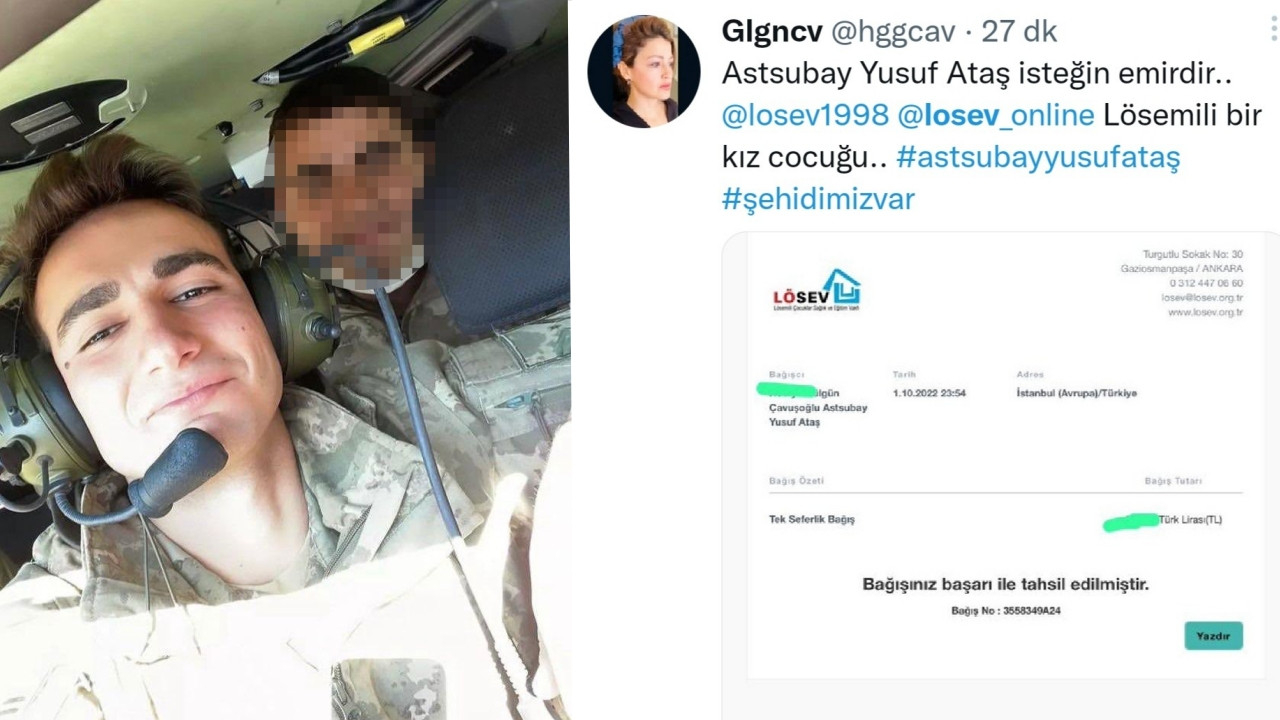 Elazığlı şehidimizin vasiyeti sonrası LÖSEV'e bağış yağdı! Binlerce vatandaş peş peşe paylaştı...