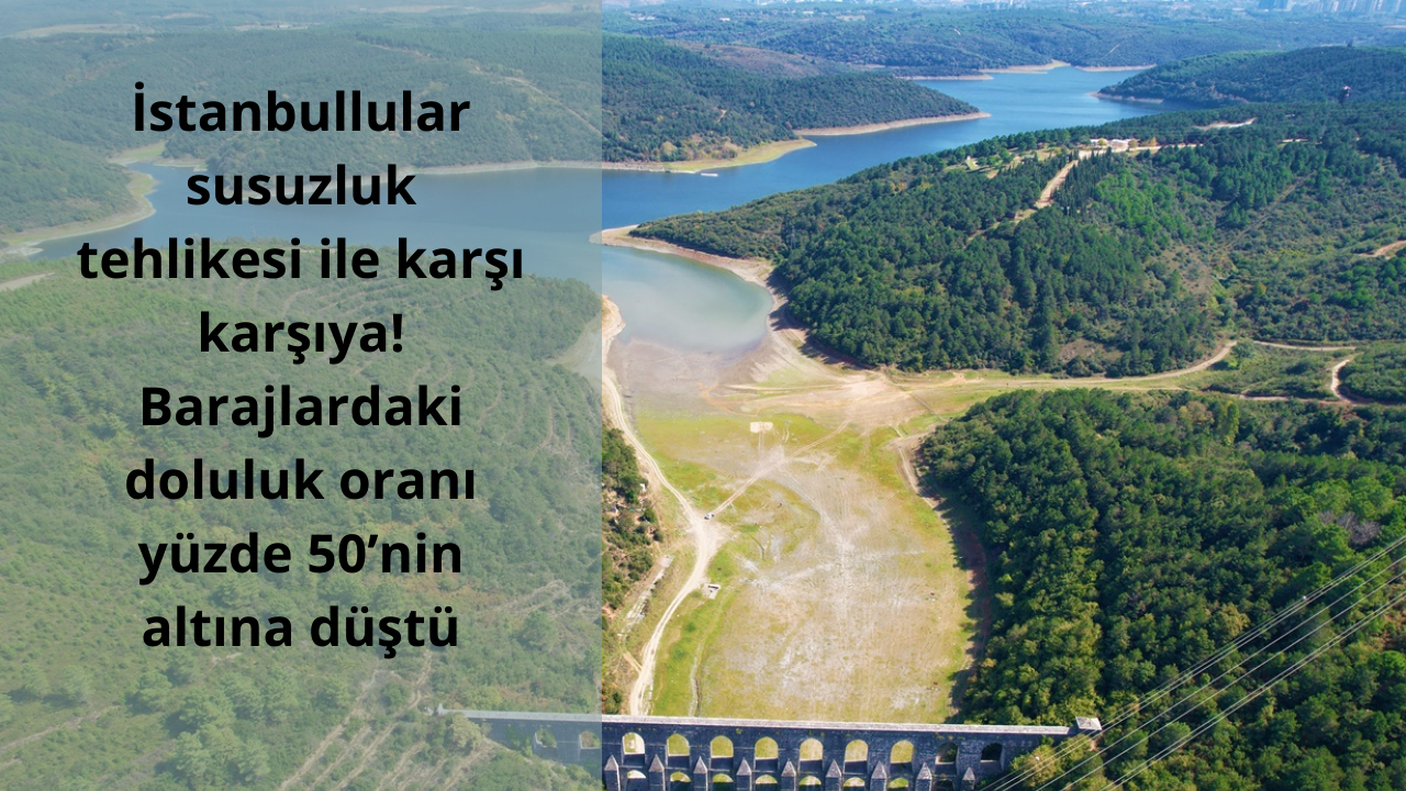 İstanbullular susuzluk tehlikesi ile karşı karşıya! Barajlardaki doluluk oranı yüzde 50’nin altına düştü