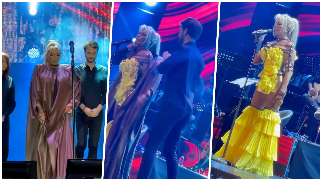 Ajda Pekkan sahne şovuyla büyüledi! Pelerininin altından çıkan kıyafetiyle hayran bıraktı