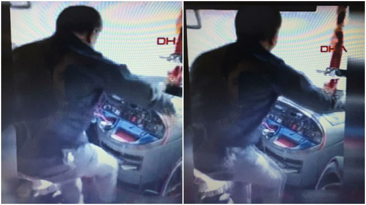 Yolcuların can güvenliğini hiçe sayan şoför, seyir halindeki otobüste dans etti! İşte o anlar....