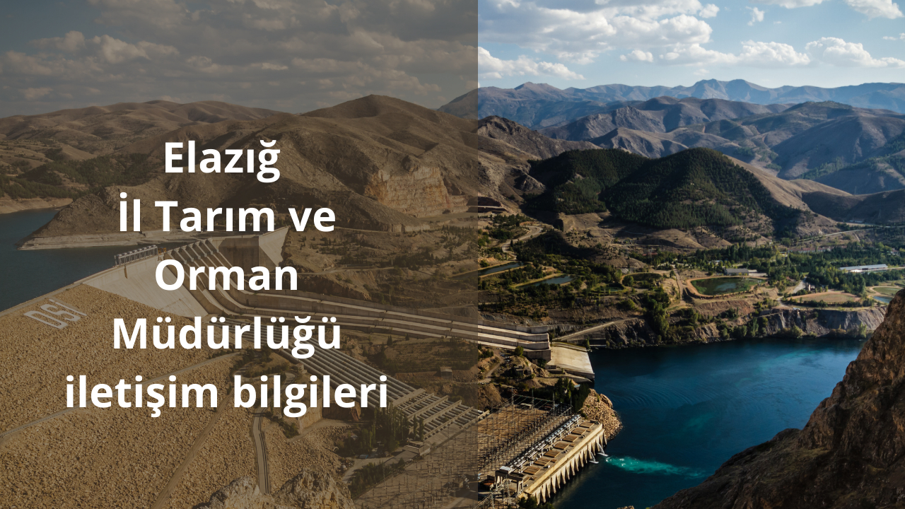 Elazığ İl Tarım ve Orman Müdürlüğü iletişim bilgileri