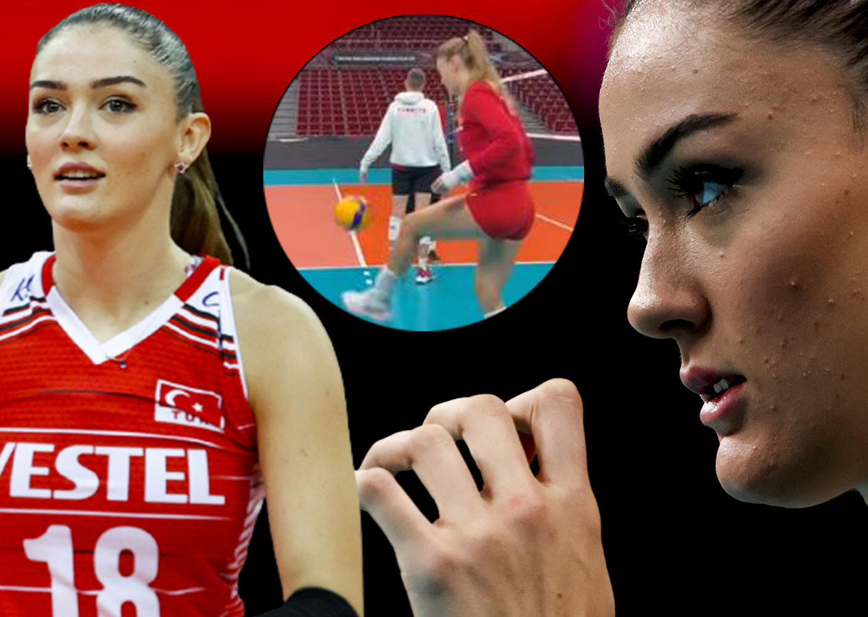 Voleybolun yıldızı Zehra Güneş'ten büyüleyici futbol resitali