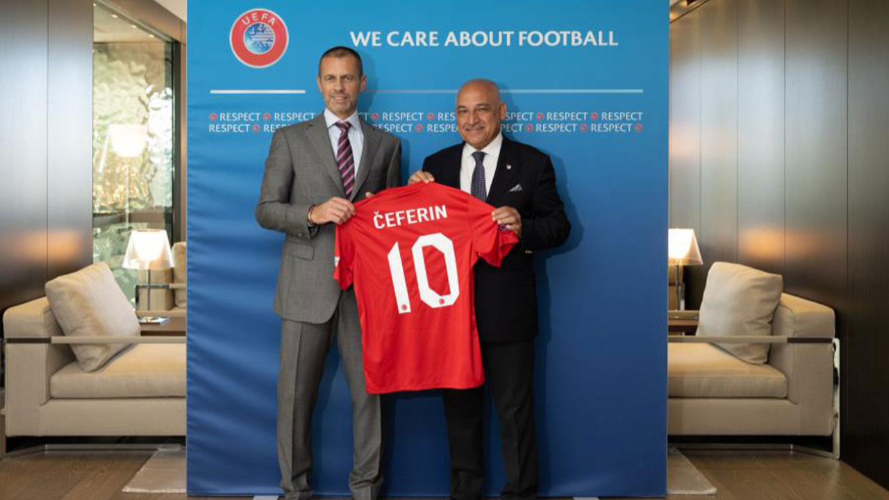 TFF Başkanı Mehmet Büyükekşi, Aleksander Ceferin'i ziyaret etti