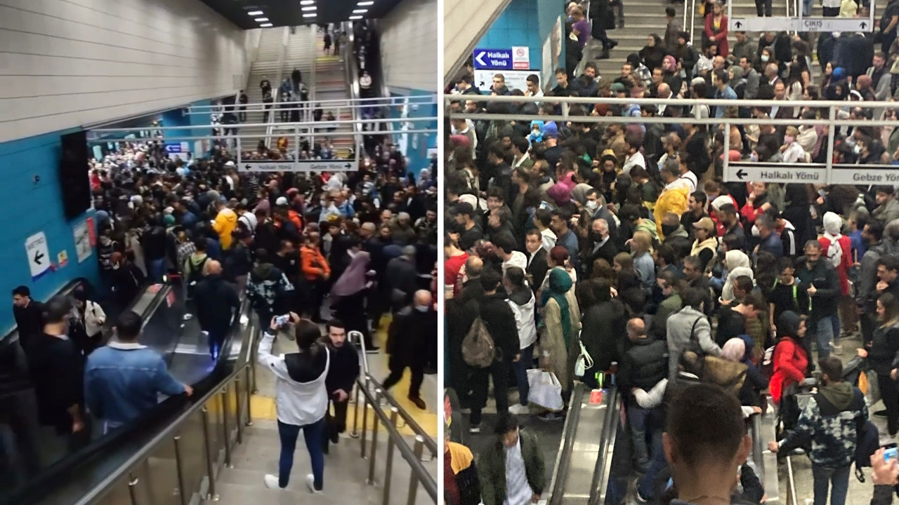 Marmaray'da arıza yoğunluğa neden oldu! Vatandaşlar isyan etti...