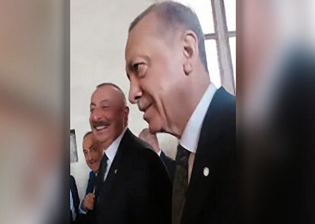 Cumhurbaşkanı Erdoğan İlham Aliyev ve Azeri gazeteci arasında güldüren Soros diyaloğu