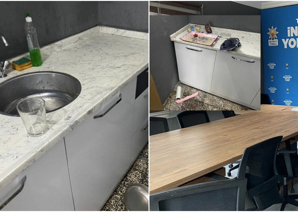 İzmir AK Parti bürosuna sopalı saldırı!
