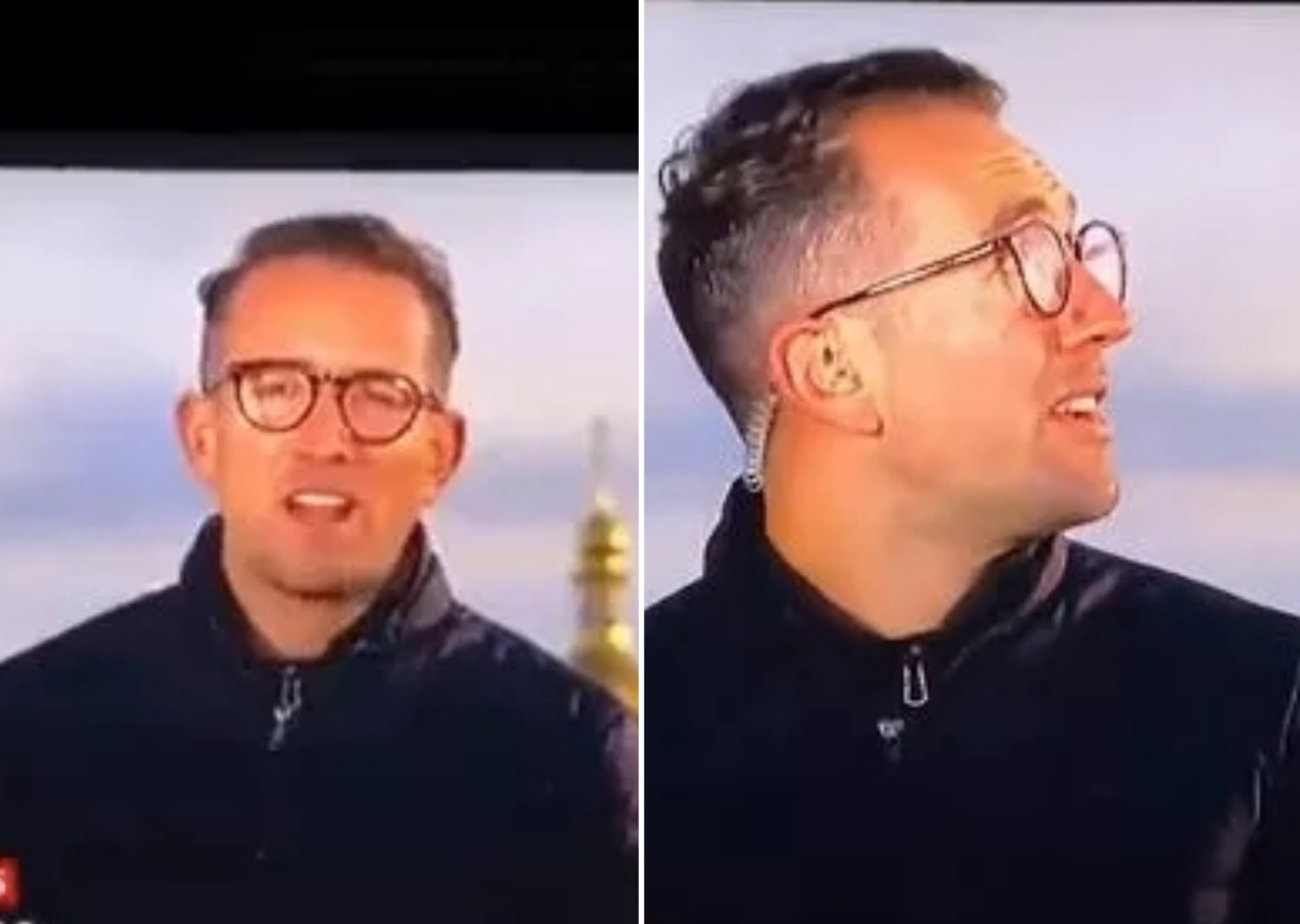 Kiev'deki patlamaya canlı yayında yakalandı! Apar topar terk etti...