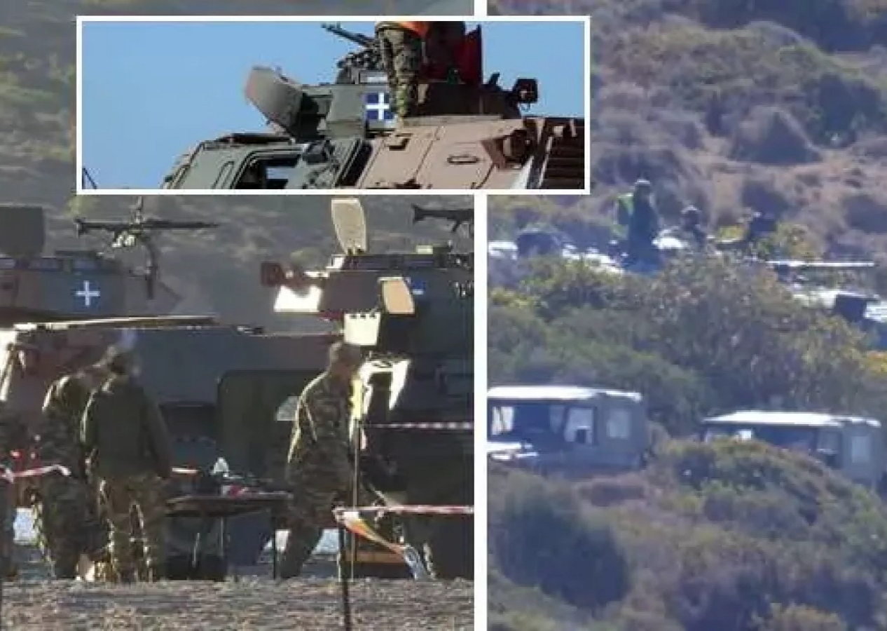 Yunan tahriki devam ediyor: ABD'nin hibe ettiği M1117 tipi zırhlı araçlar Sakız Adası'nda!