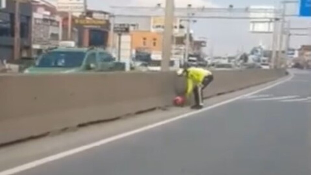 Türk polisi bayrağımıza yine sahip çıktı! Ay yıldızlı sevdamızı yerde koymadı
