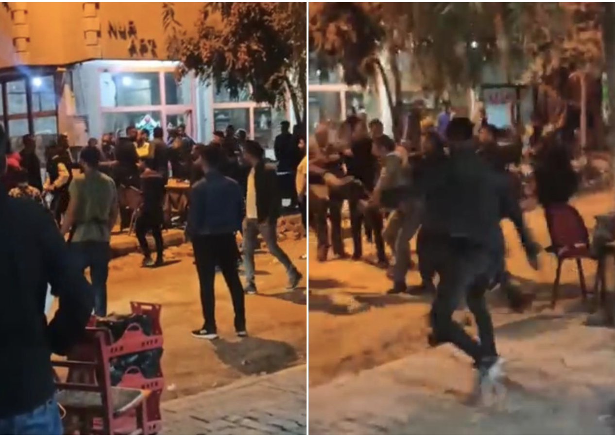 Iğdır'da taşlı sopalı kavga! Sandalyeler havada uçuştu