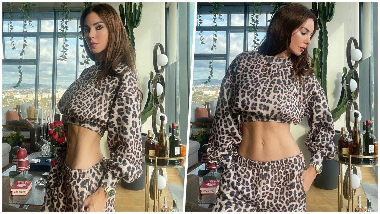 Leoparlı pozları Instagram'ı salladı! 50 yaşındaki Defne Samyeli düzgün fiziğiyle hayran bıraktı