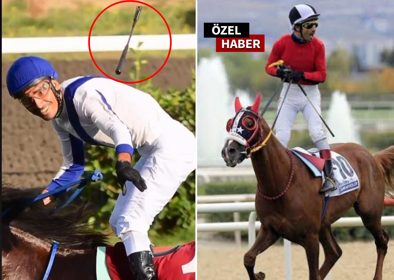 Jokey Selim Kaya'dan olay hareket: Atlara kamçıyı protesto için foto finişte kırbacı yere attı! "Cezalar bana şereftir"