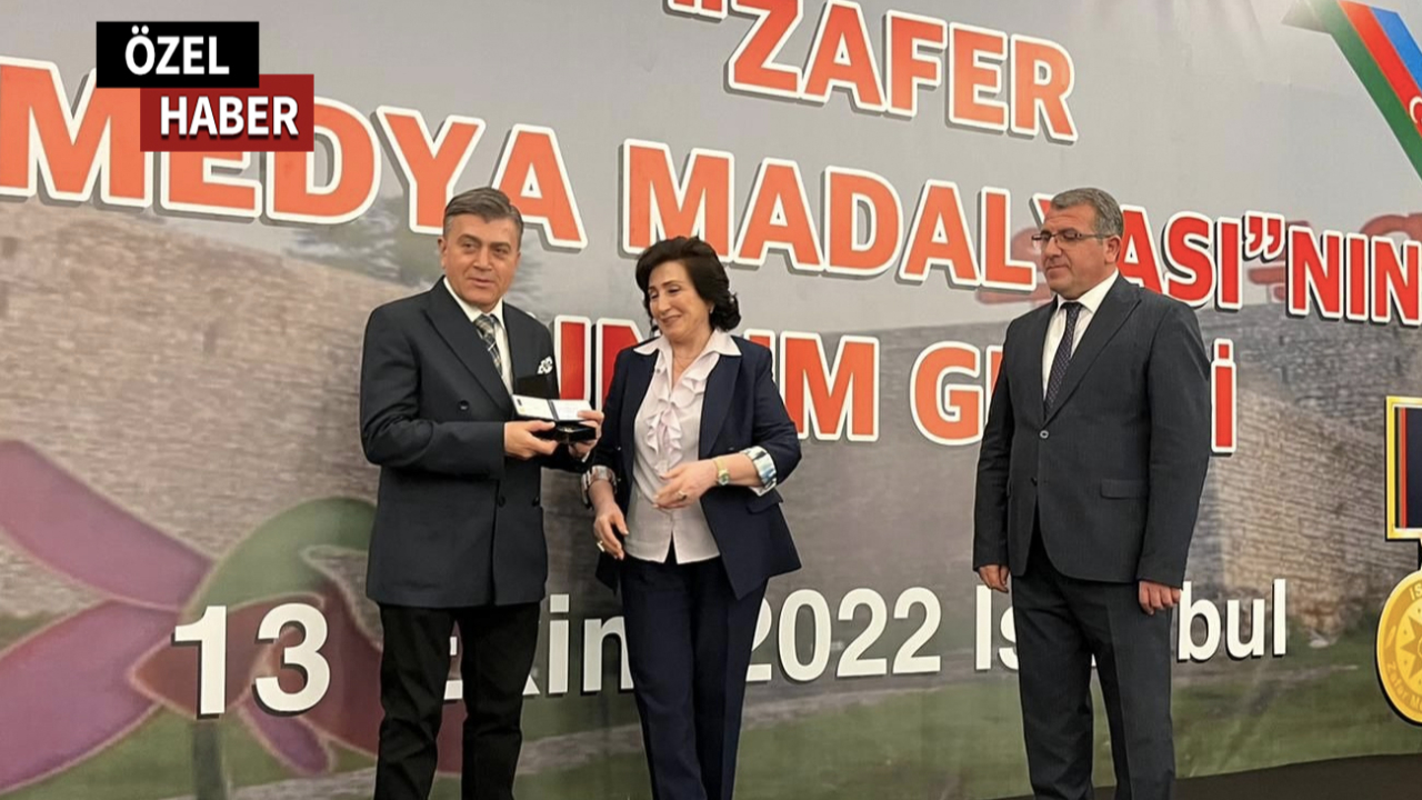 Azerbaycan Zafer Medya Madalyaları sahiplerini buldu: SüperHaber muhabiri Mevlüt Yüksel'e madalya!