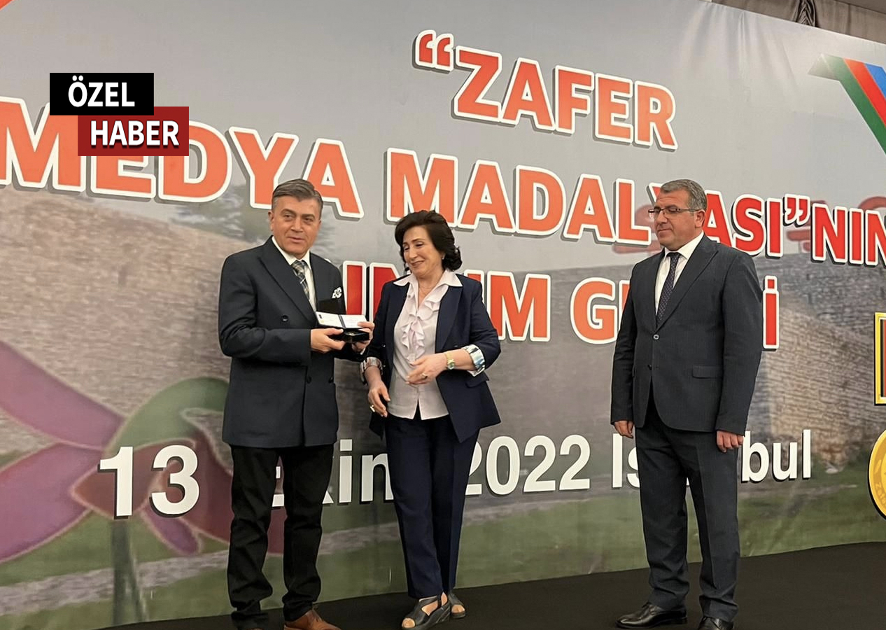 Azerbaycan Zafer Medya Madalyaları sahiplerini buldu: SüperHaber muhabiri Mevlüt Yüksel'e madalya!