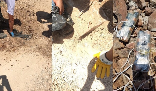 Mardin'de 200 kiloluk patlayıcı imha edildi...