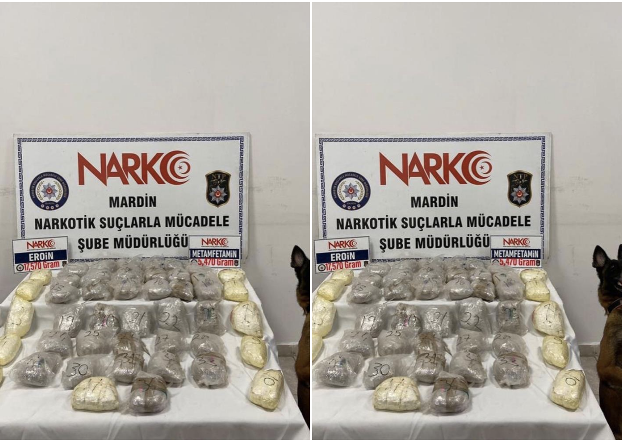 Mardin’de durdurulan araçtan 23 kilogram uyuşturucu çıktı