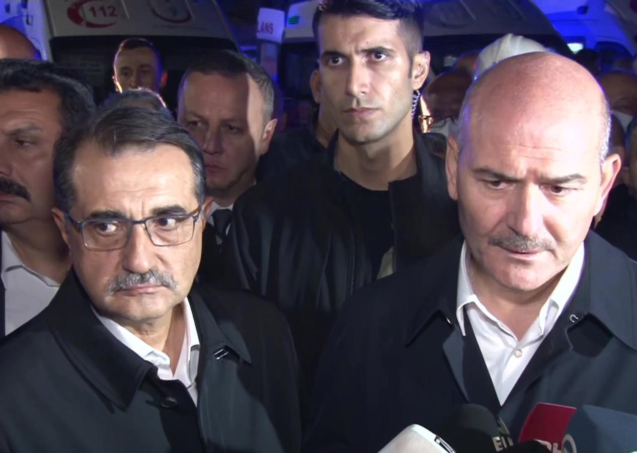İçişleri Bakanı Soylu ile Enerji Bakanı Dönmez Bartın'da incelemelerde bulundu