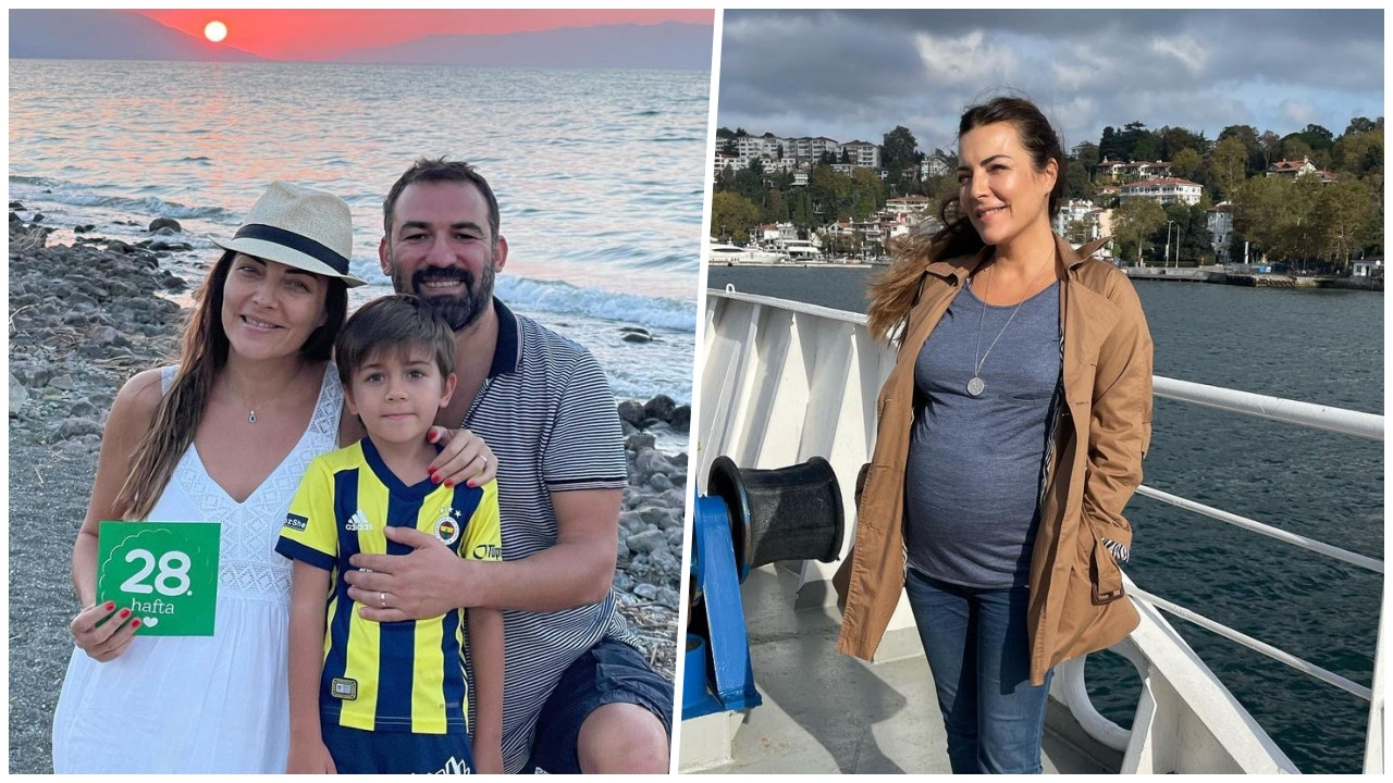 Bebek göründü! İkinci bebeğine hamile olan Burcu Kara'dan karnı burnunda pozlar