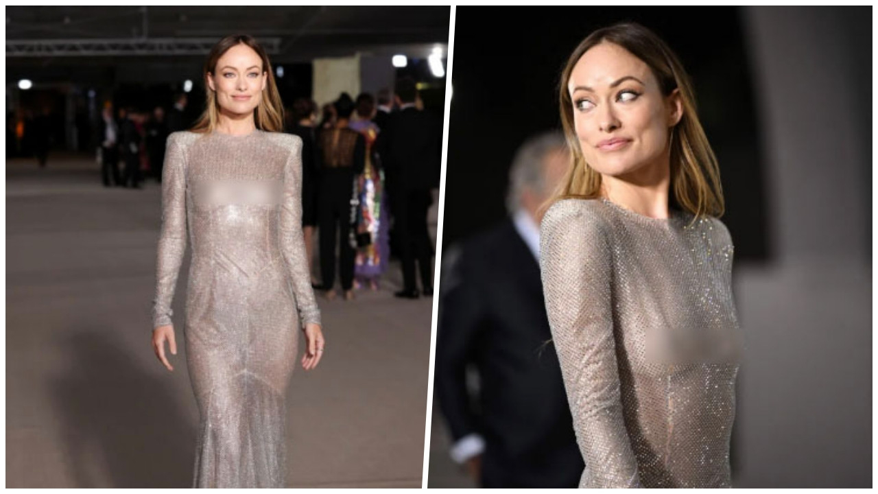 Olivia Wilde transparan gala kıyafetiyle sınırları zorladı