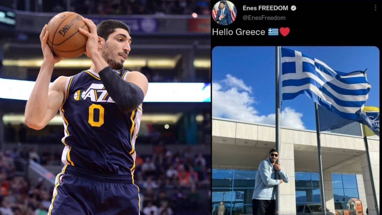 Yunanistan'a olan sevgisini direğe sarılarak gösterdi