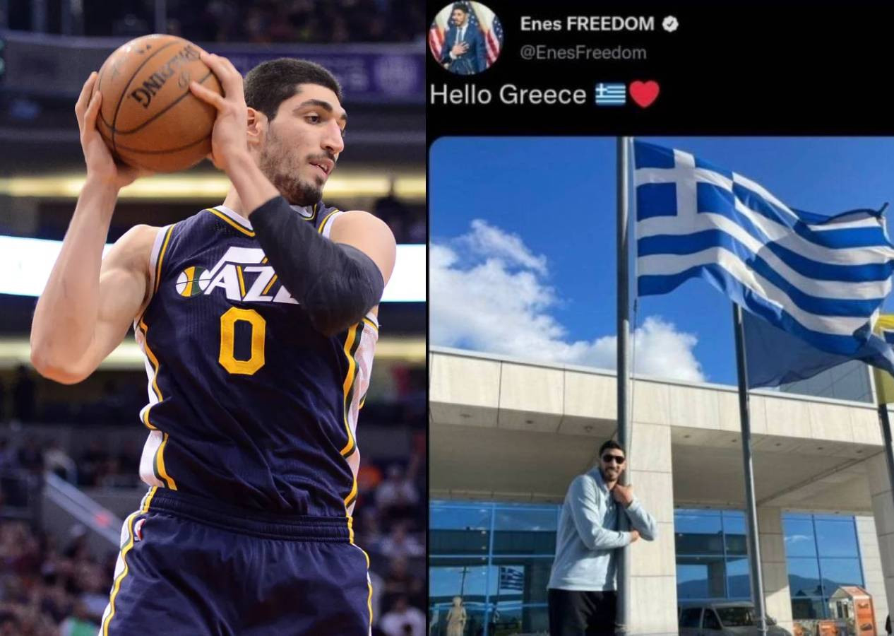 Yunanistan'a olan sevgisini direğe sarılarak gösterdi