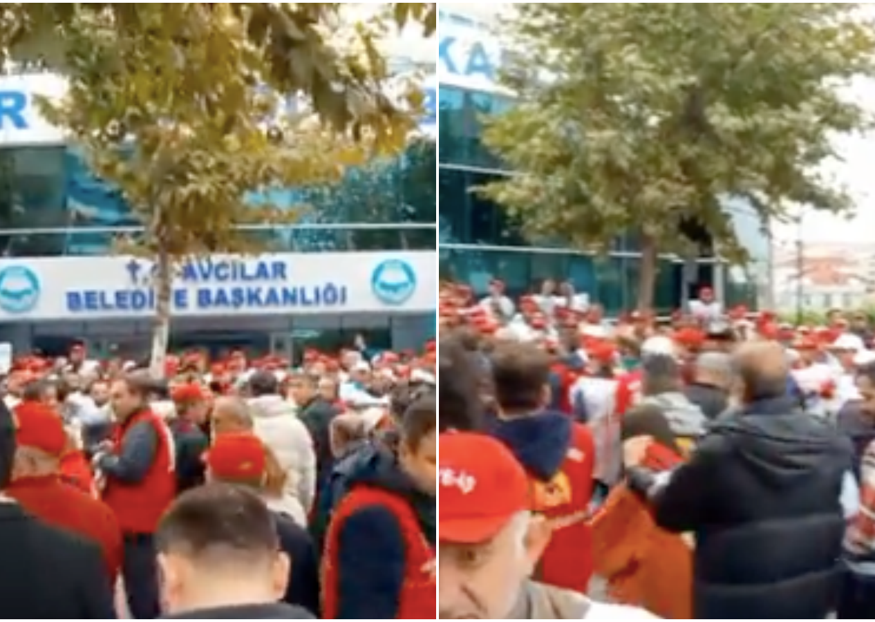 CHP'li belediyede grev! İşçiler eylem yaptı