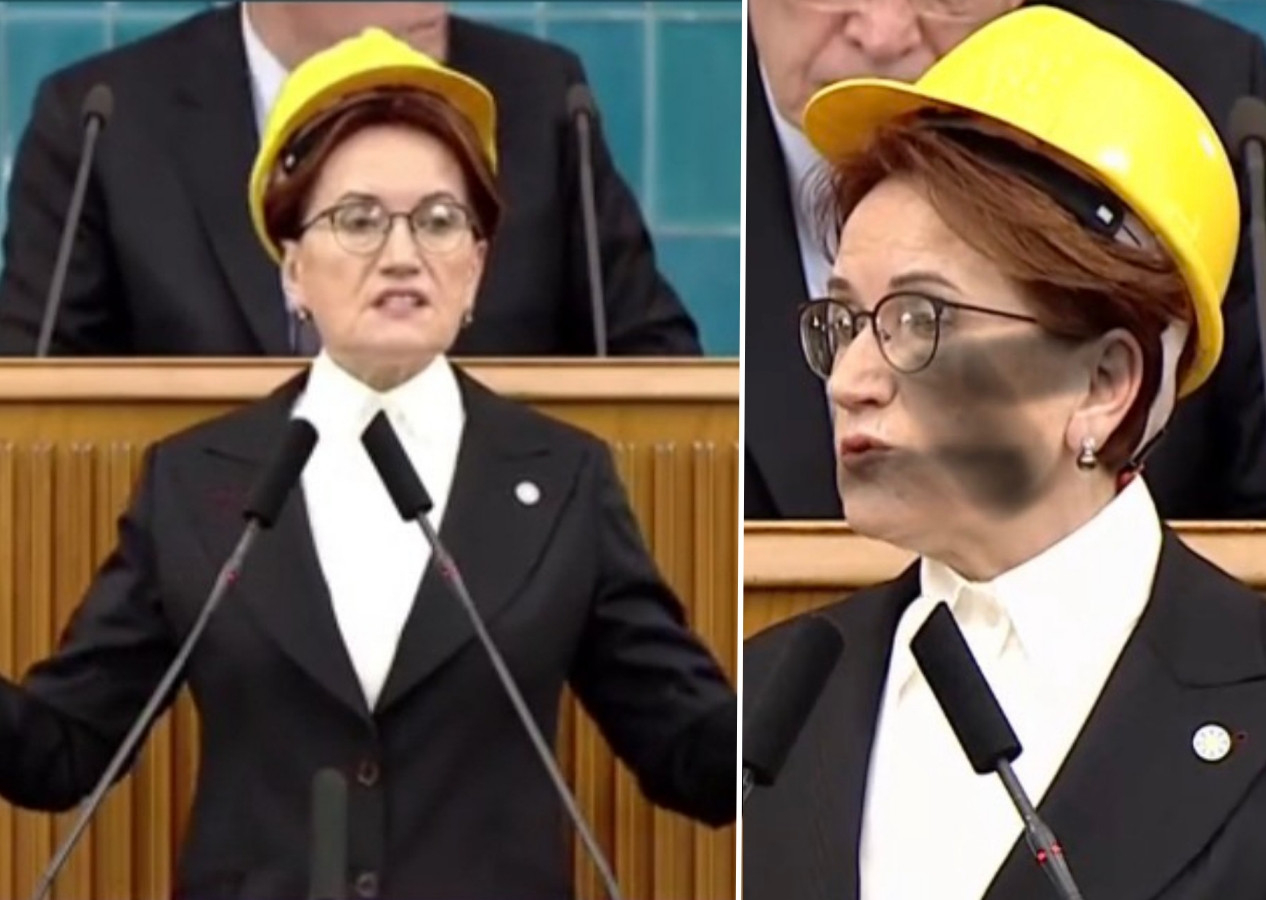 Meral Akşener, grup toplantısına baretle çıktı! Vatandaşlar 'ucuz siyaset' dedi...