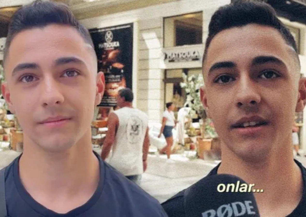 Türkiye'yi duyan Yunan genç kekeledi! Sosyal medya bu röportajı konuşuyor...