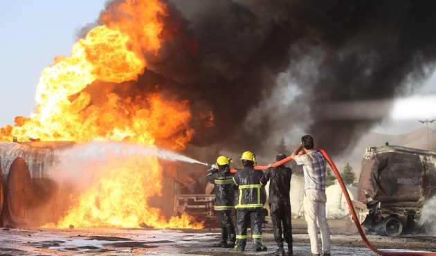 Irak'ta yakıt deposunda yangın: 43 yaralı...