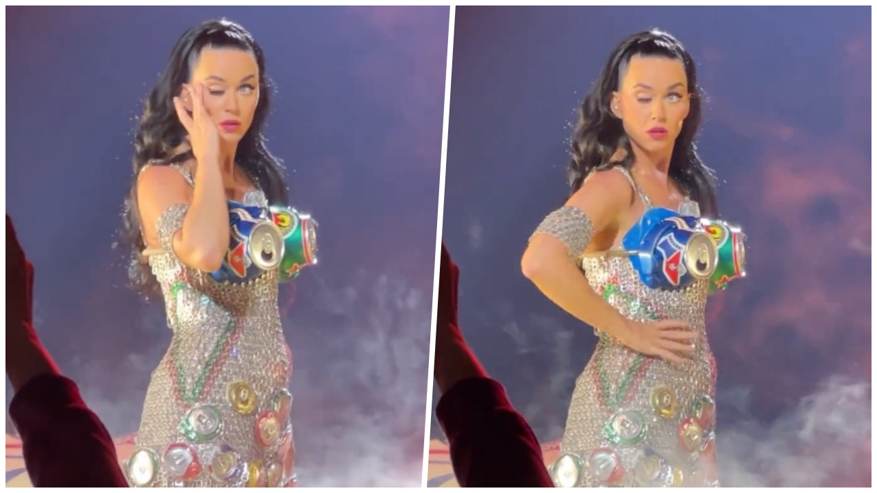 Katy Perry'nin konseri sırasında 'gözünün düştüğü' video sosyal medyada viral oldu
