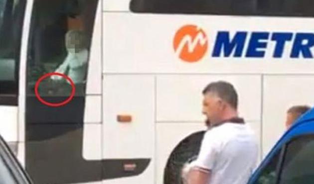 "Metro turizm otobüs şoförü mastürbasyon yaparken görüntülendi" iddiası / VİDEO