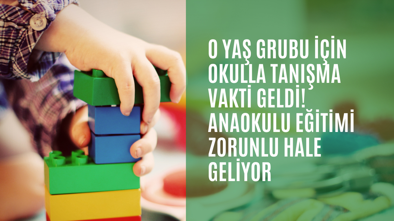 O yaş grubu için okulla tanışma vakti geldi! Anaokulu eğitimi zorunlu hale geliyor