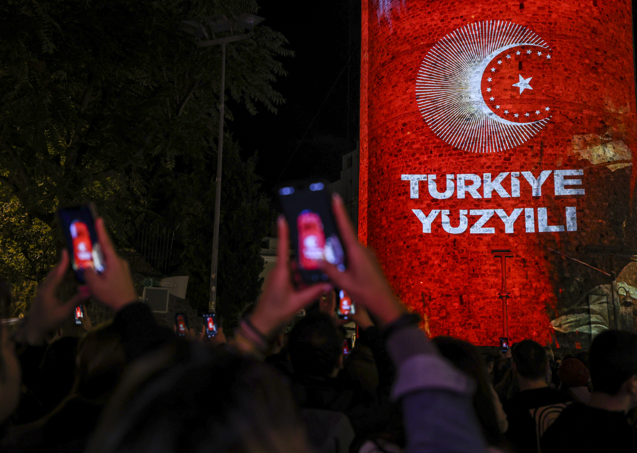 İletişim Başkanlığından mapping gösterisi