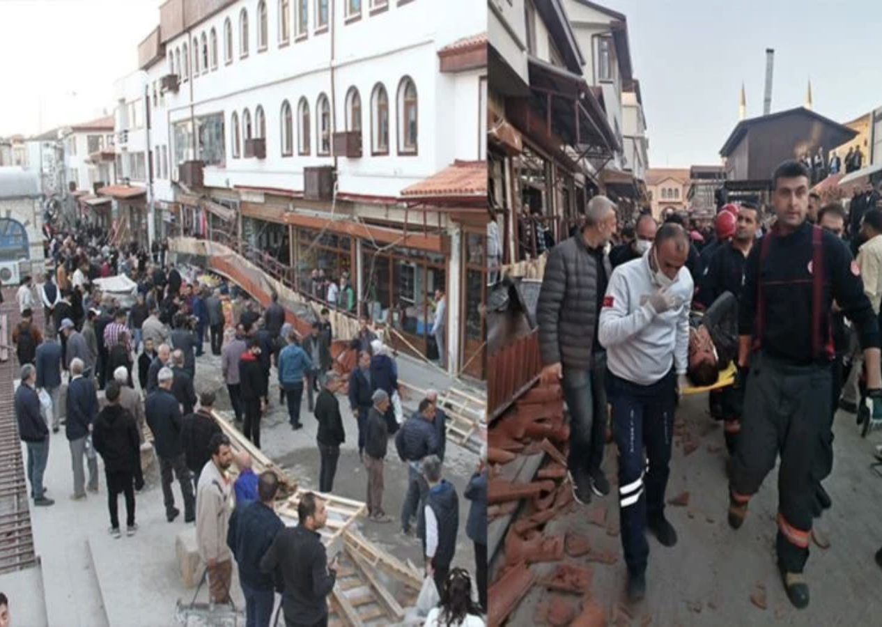 Büyük faciadan dönüldü: Kapalıçarşı'da sundurma çöktü