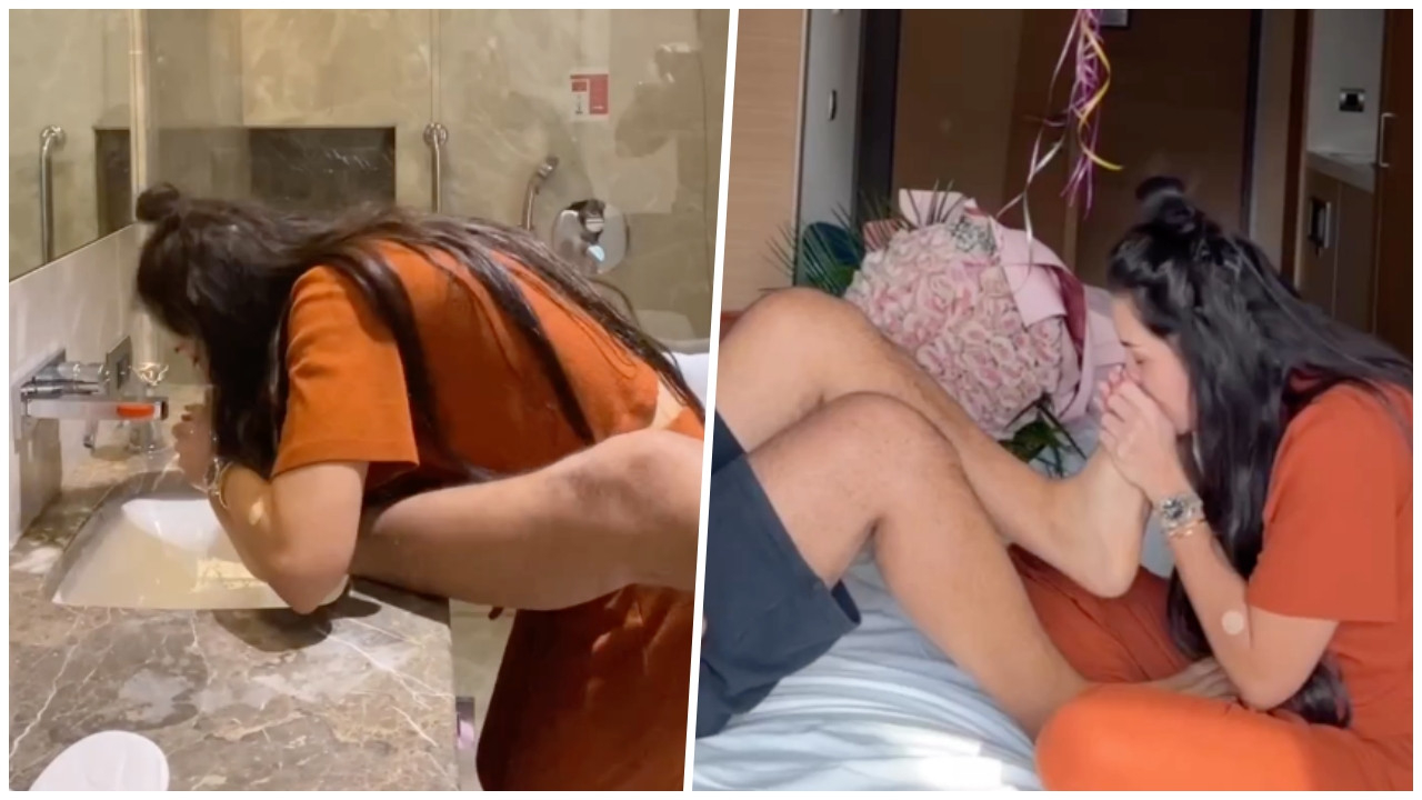 Dilan Polat eşi Engin Polat'ın ayaklarını önce yıkadı sonra öpücüklere boğdu! Takipçileri eleştiri yağmuruna tuttu