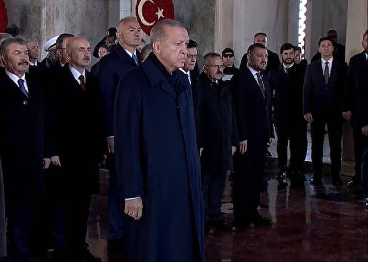 Cumhurbaşkanı Erdoğan ve devlet erkanı Anıtkabir'de