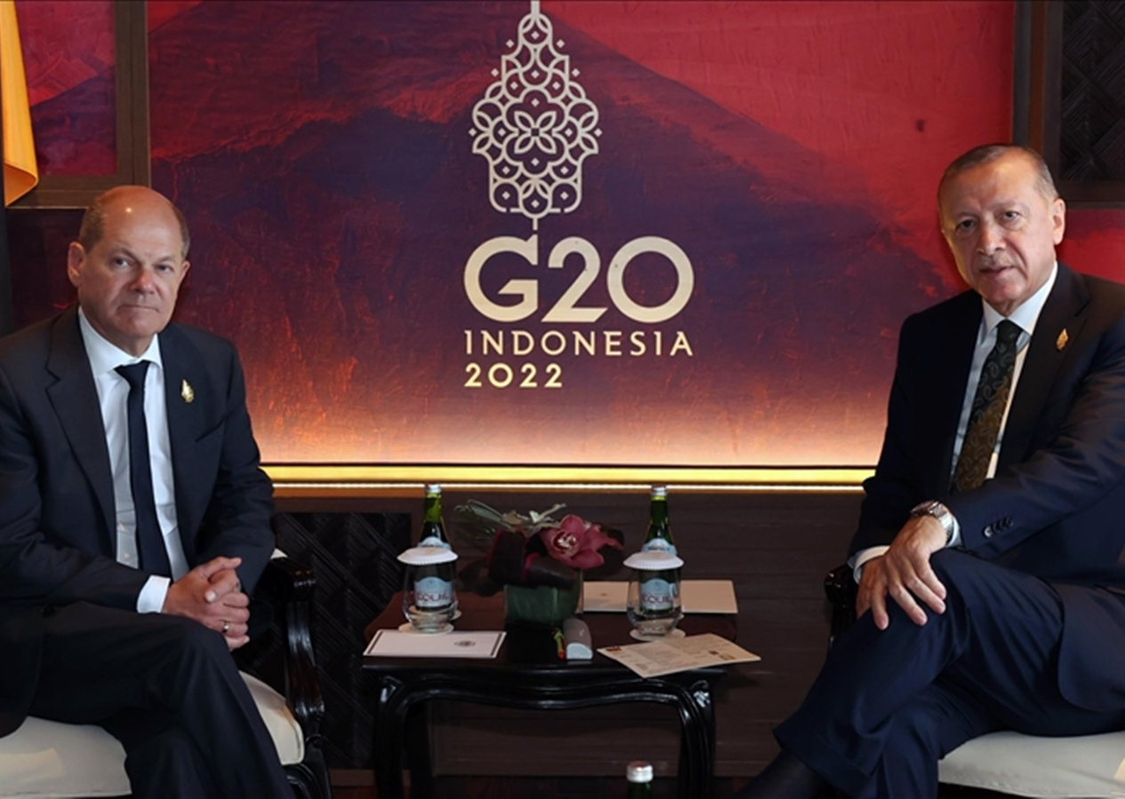 Cumhurbaşkanı Erdoğan, Almanya Başbakanı Scholz'u kabul etti